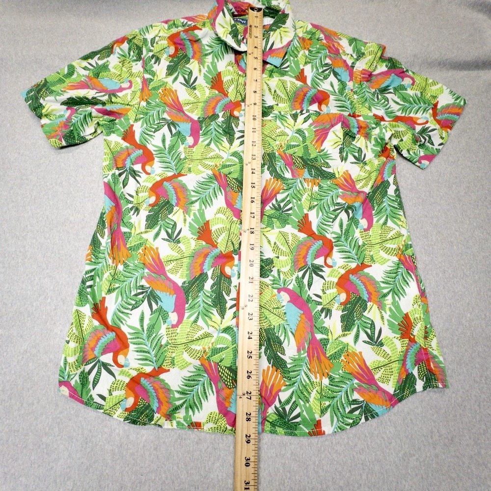 Old Navy Mens Medium Hawaiian 100% Cotton Shirt Resort Beach Cruise Vacation - Picture 7 of 8